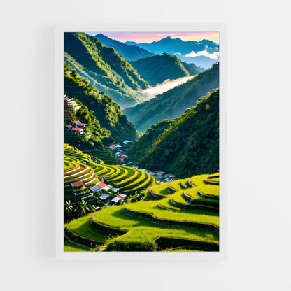 ap-banaue rice terraces-9 cadre Blanc
