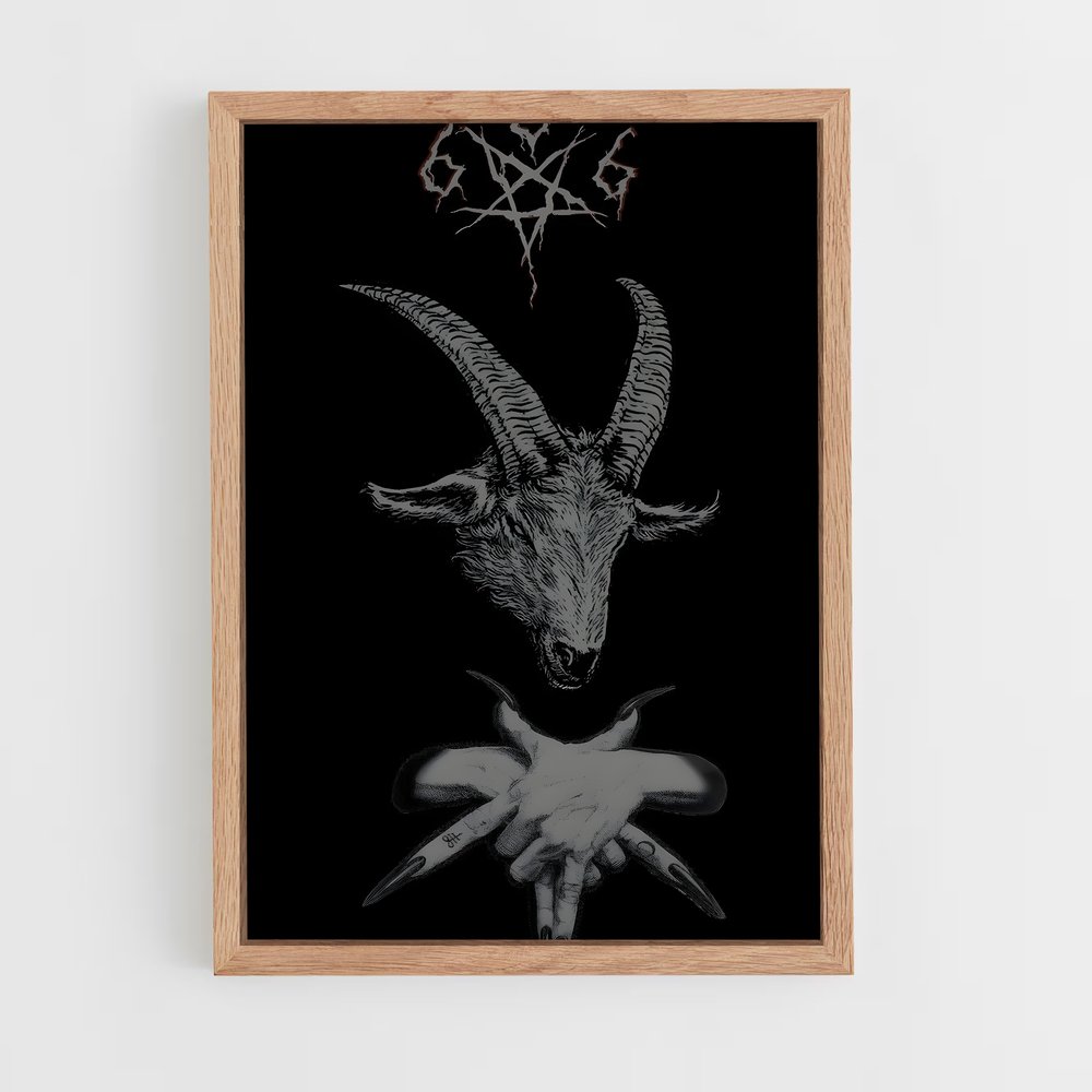 ap-baphomet-8 cadre Bois clair