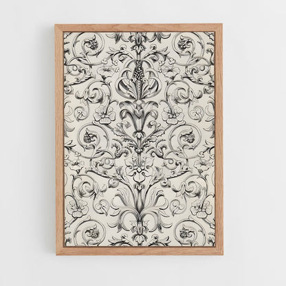 ap-baroque patterns-2 cadre Bois clair