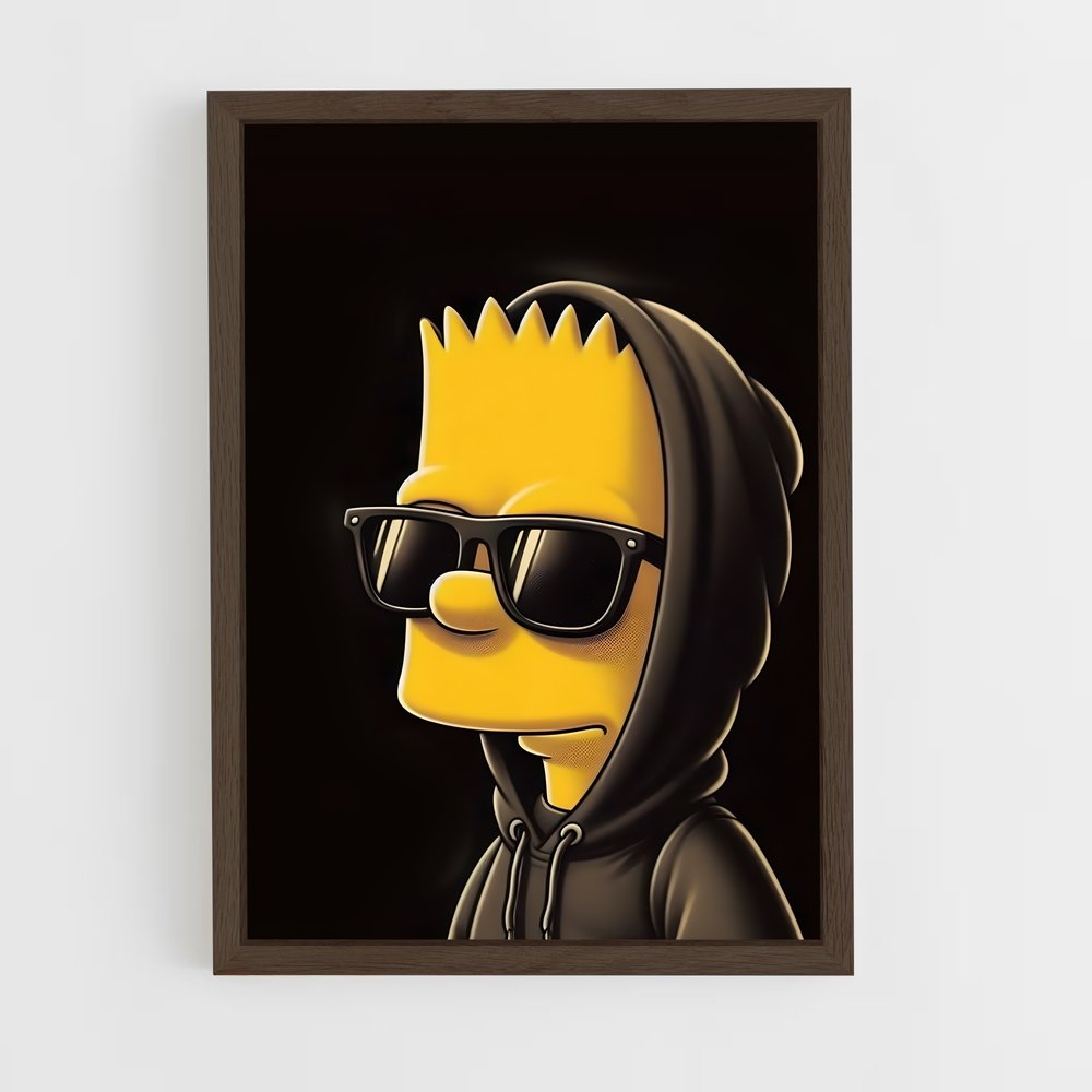 ap-bart simpson-1 cadre Bois foncé