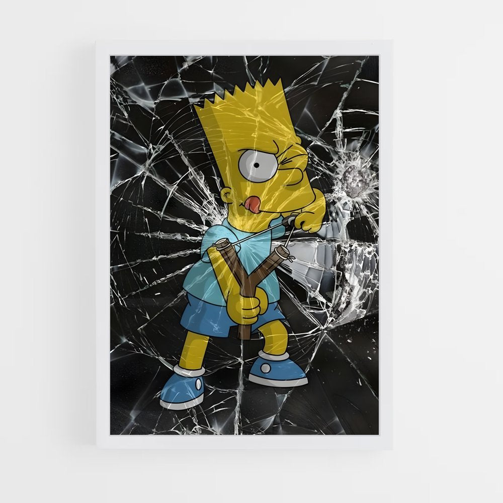 ap-bart simpson-3 cadre Blanc
