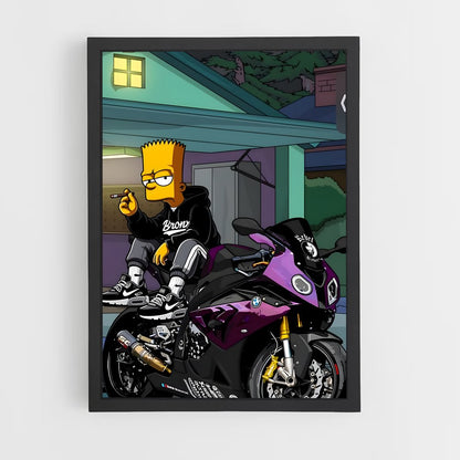ap-bart simpson-4 cadre Noir