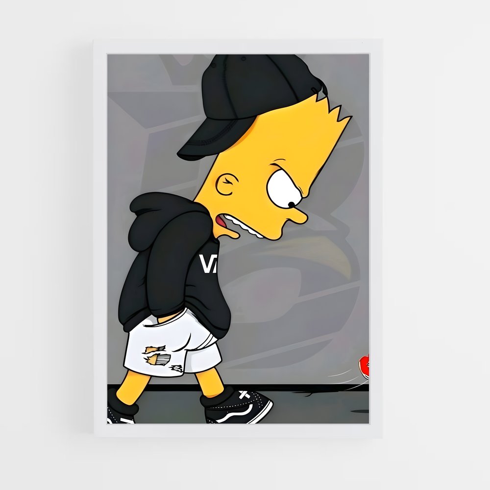 ap-bart simpson-5 cadre Blanc