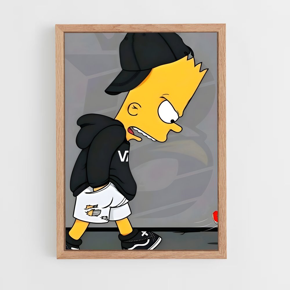 ap-bart simpson-5 cadre Bois clair