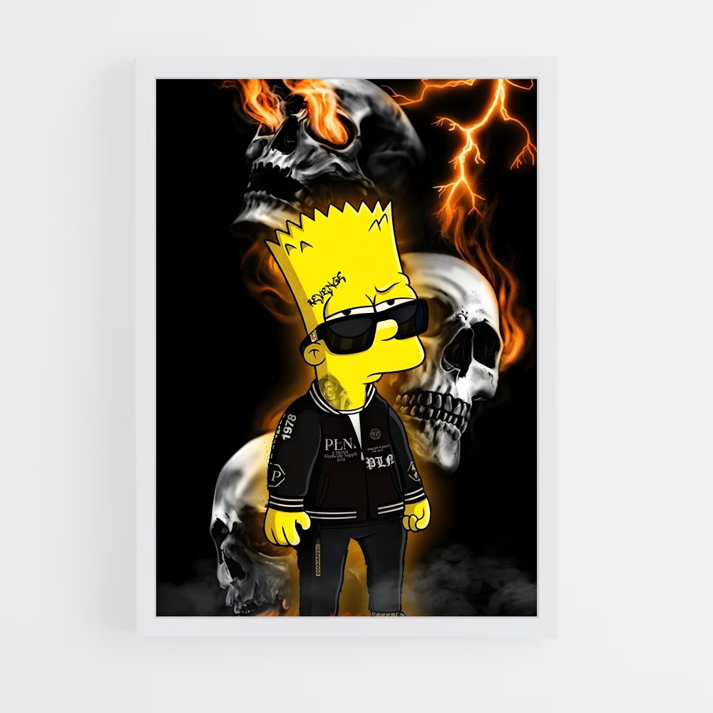 ap-bart simpson-7 cadre Blanc