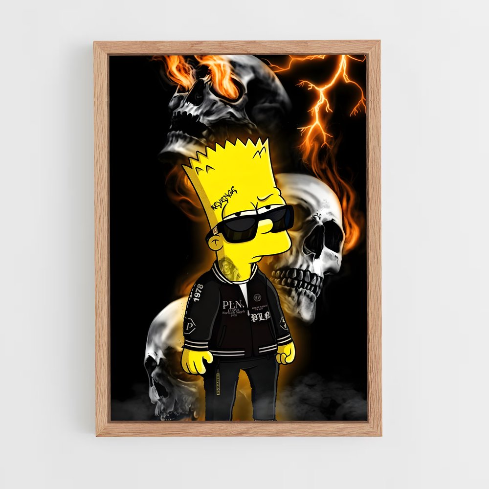 ap-bart simpson-7 cadre Bois clair