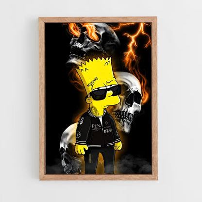 ap-bart simpson-7 cadre Bois clair