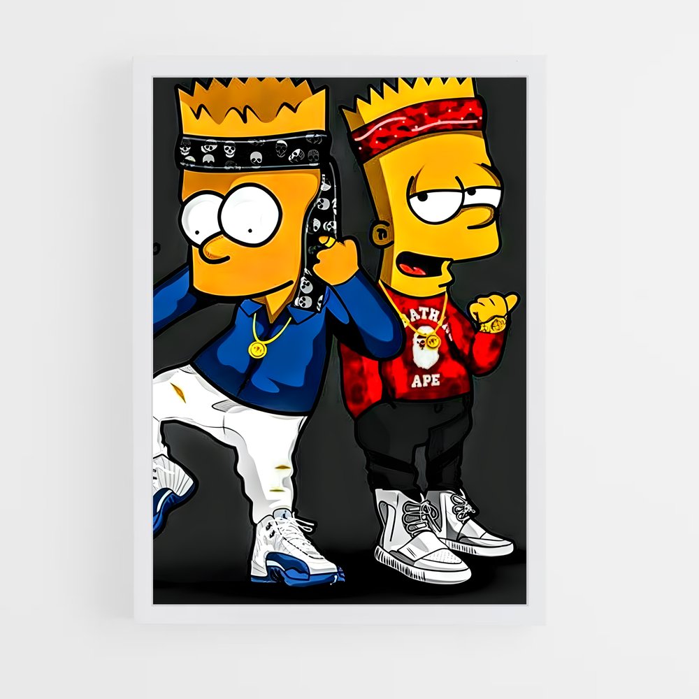 ap-bart simpson-8 cadre Blanc