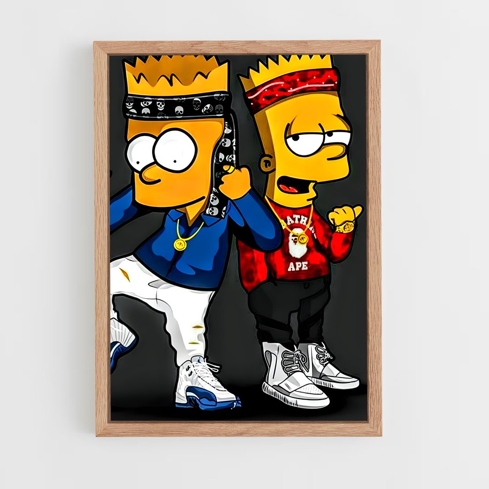 ap-bart simpson-8 cadre Bois clair