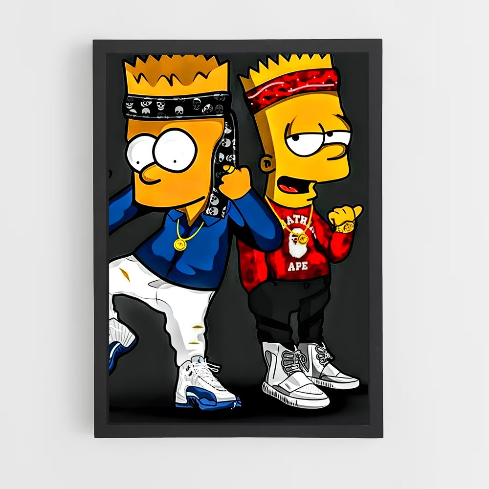 ap-bart simpson-8 cadre Noir