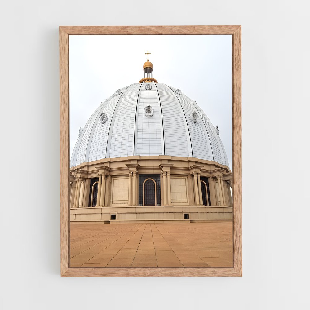 ap-basilica notre dame de la paix yamoussoukro-1 cadre Bois clair