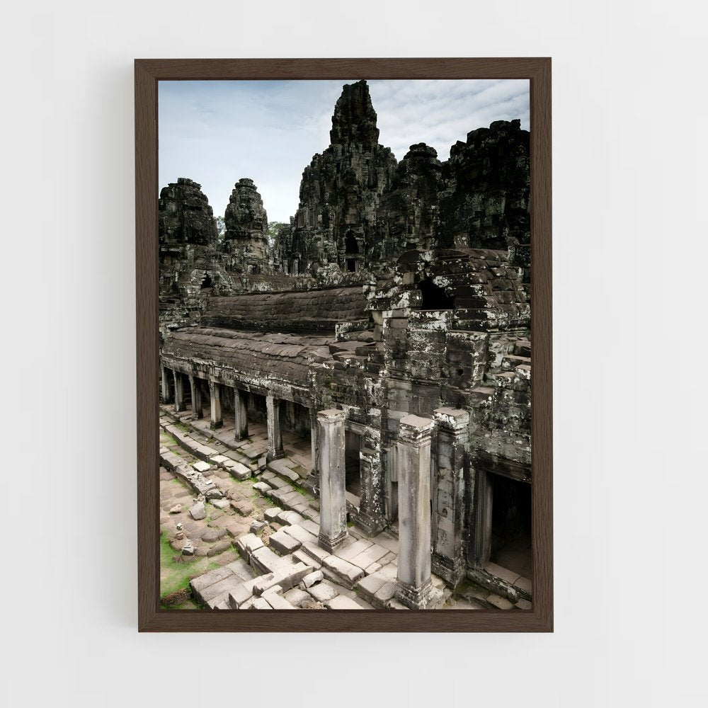 ap-bayon temple-13 cadre Bois foncé