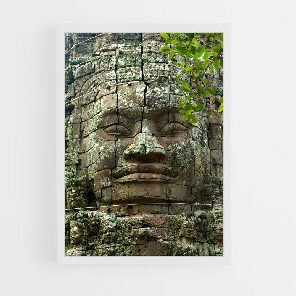 ap-bayon temple-14 cadre Blanc
