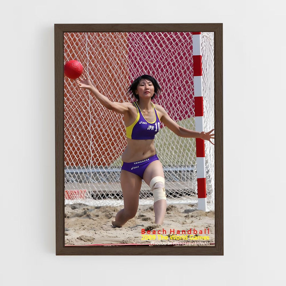 ap-beach handball-5 cadre Bois foncé