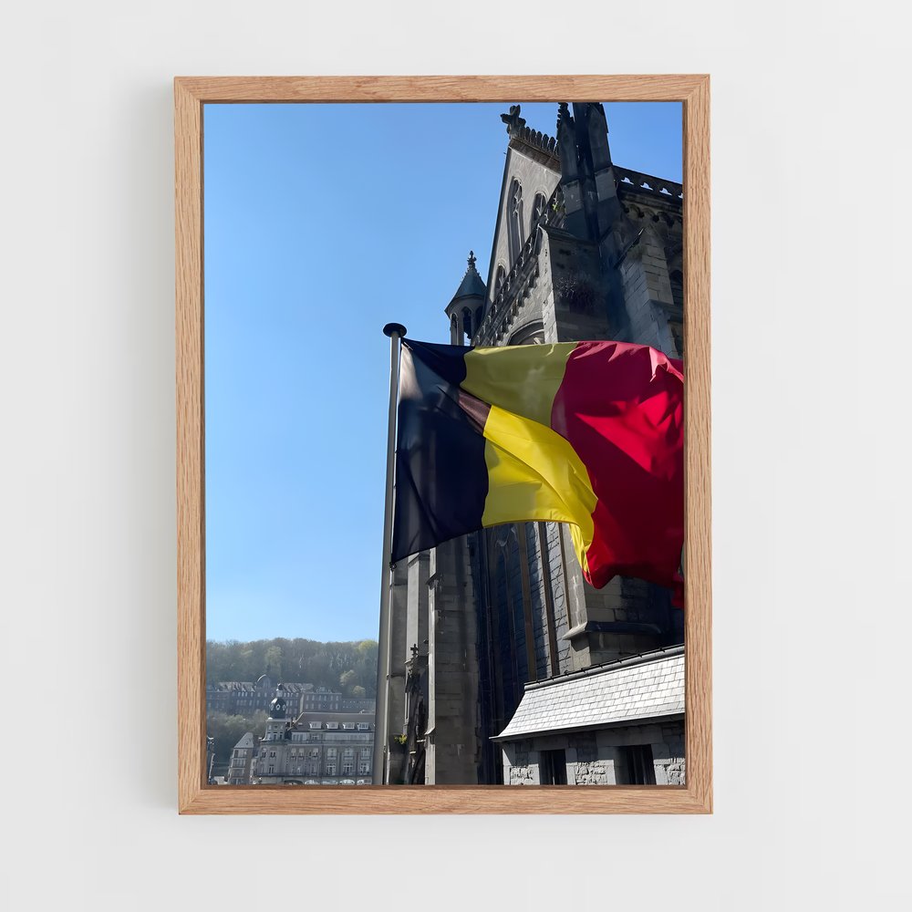 ap-belgium flag-2 cadre Bois clair