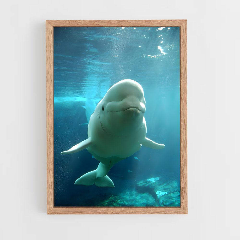 ap-beluga whale-2 cadre Bois clair