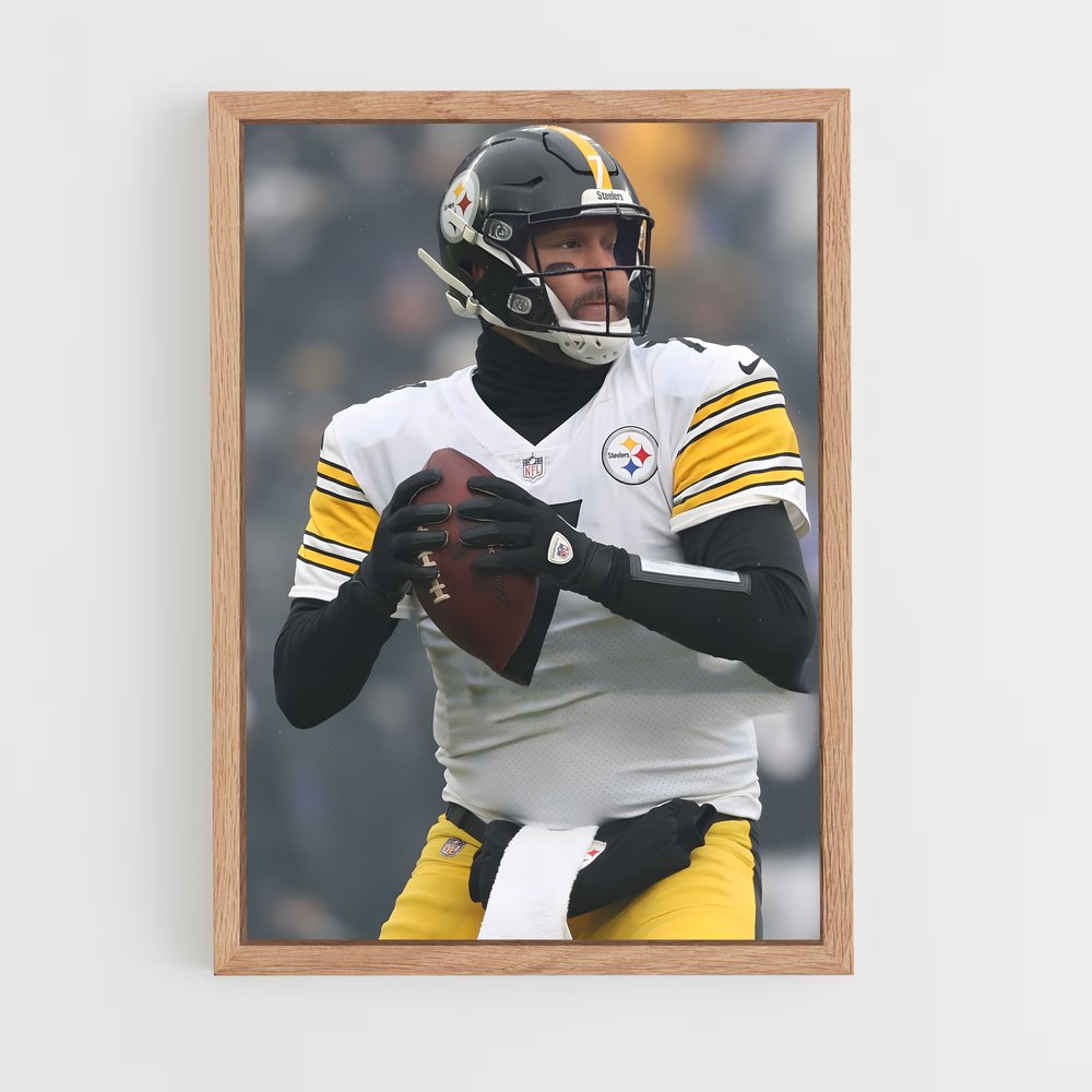 ap-ben roethlisberger-3 cadre Bois clair