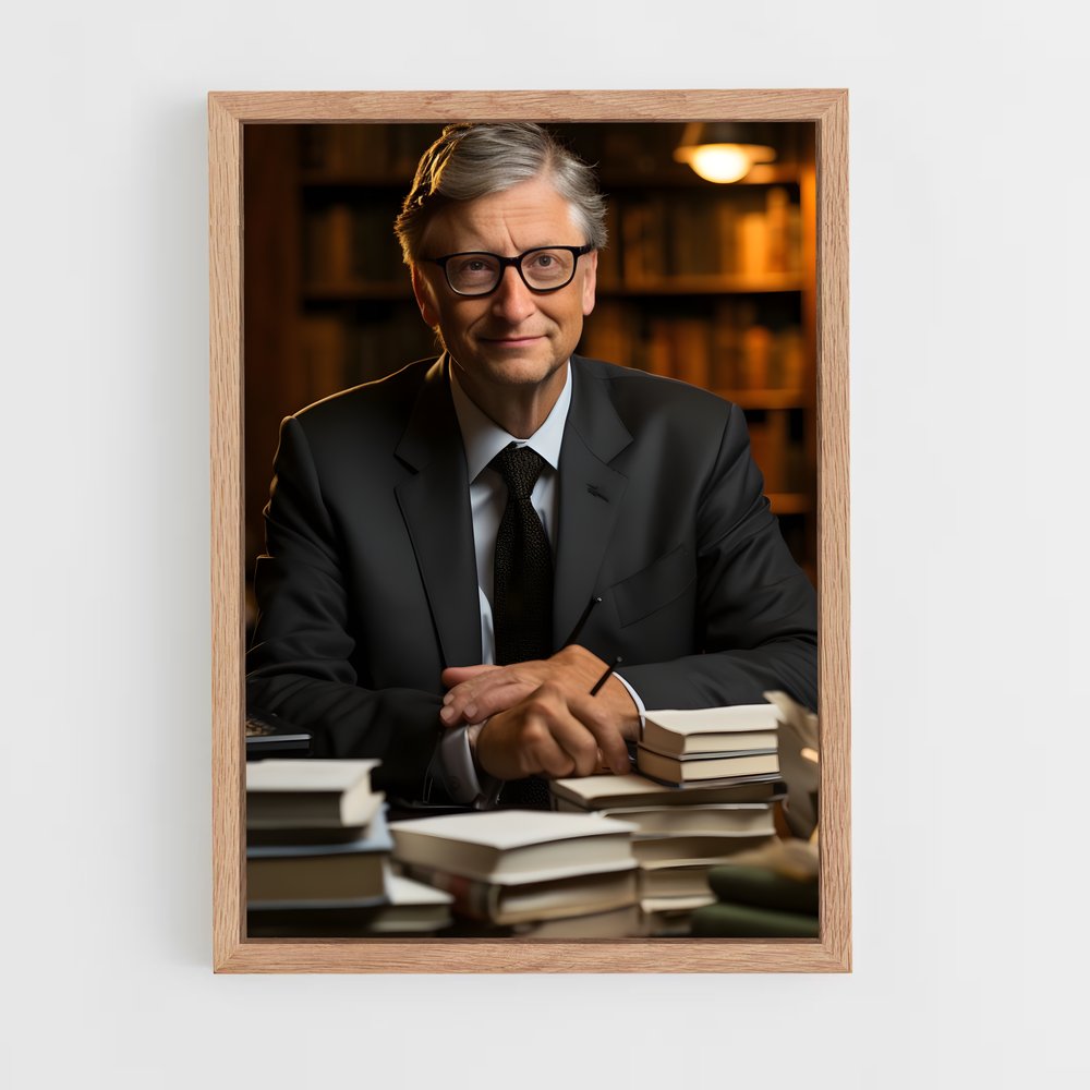 ap-bill gates-1 cadre Bois clair