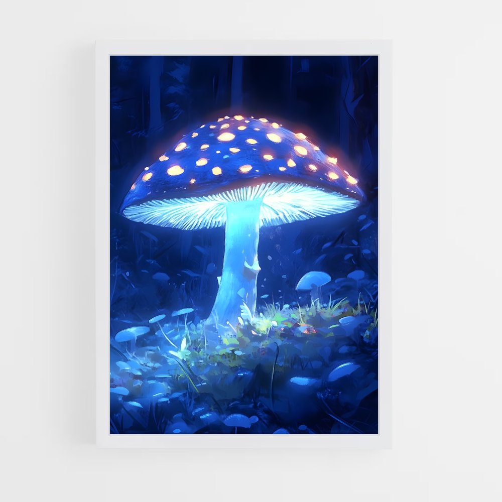 ap-bioluminescent mushroom-8 cadre Blanc