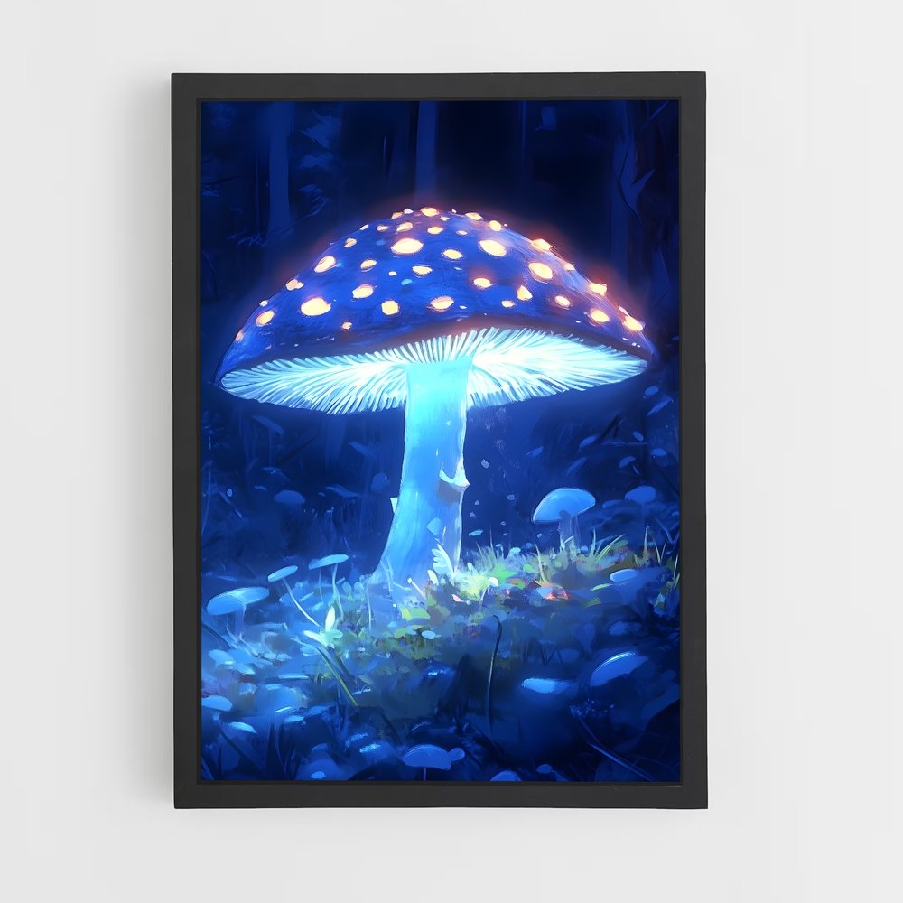 ap-bioluminescent mushroom-8 cadre Noir