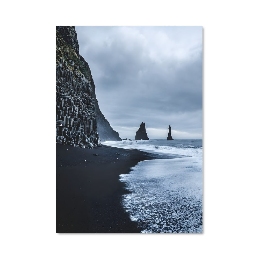 Poster Black sand beach 94390