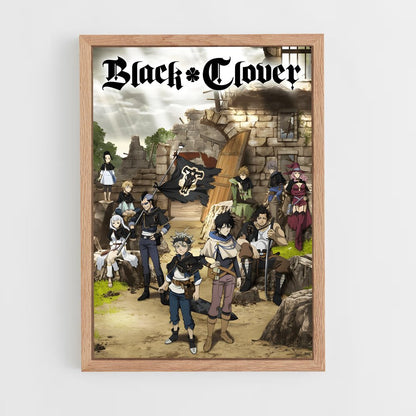 ap-black clover-3 cadre Bois clair