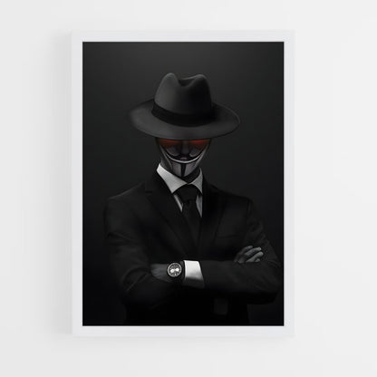 ap-black hat-1 cadre Blanc