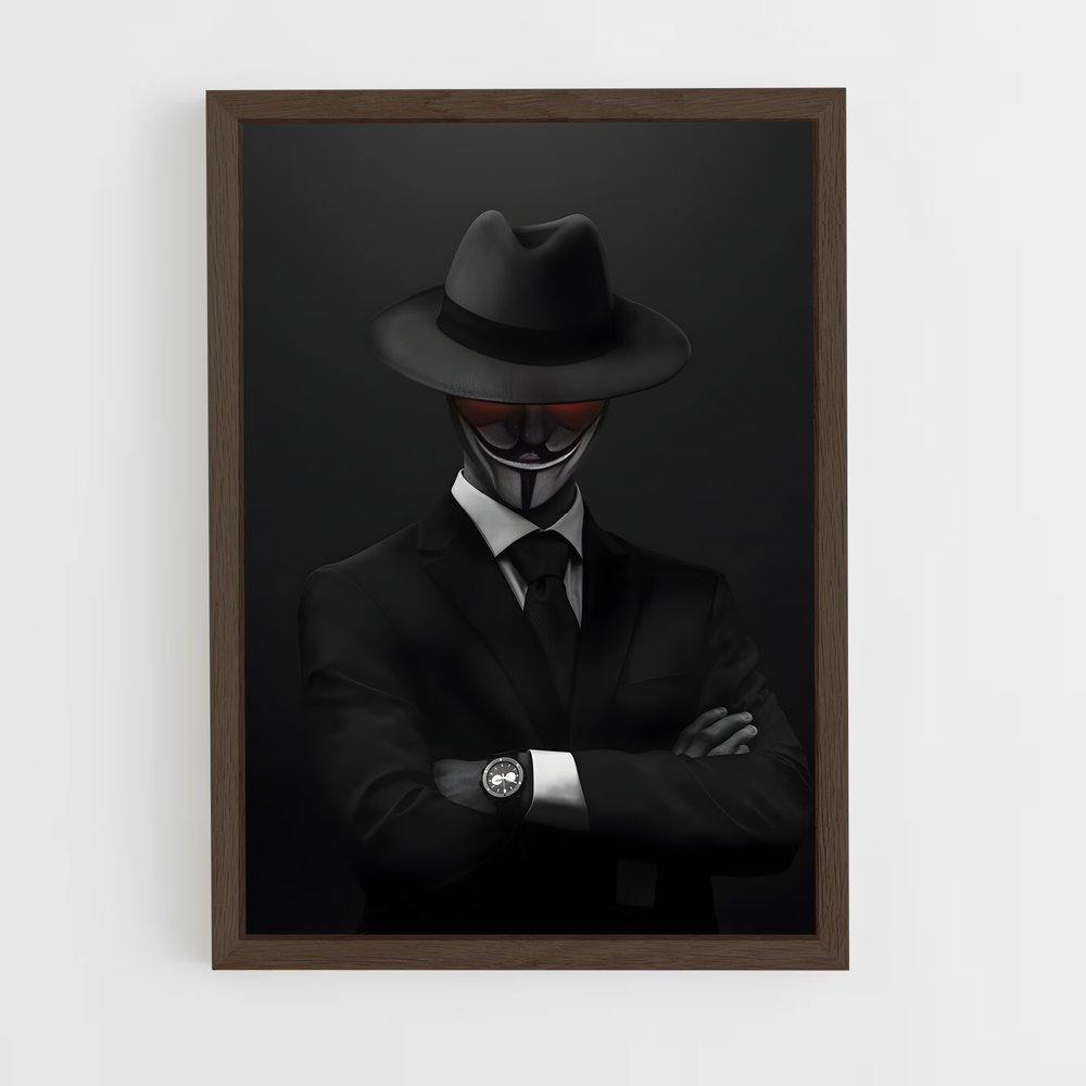ap-black hat-1 cadre Bois foncé