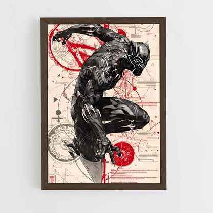 ap-black panther-10 cadre Bois foncé