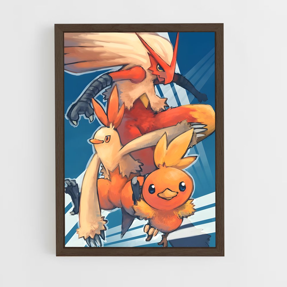 ap-blaziken-2 cadre Bois foncé
