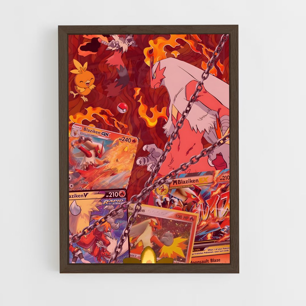 ap-blaziken-4 cadre Bois foncé