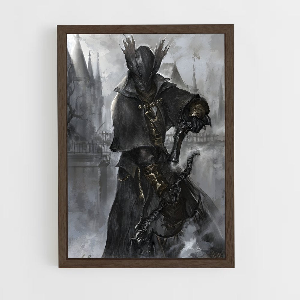 ap-bloodborne hunter-1 cadre Bois foncé