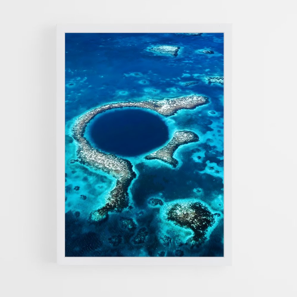 ap-blue hole belize-1 cadre Blanc