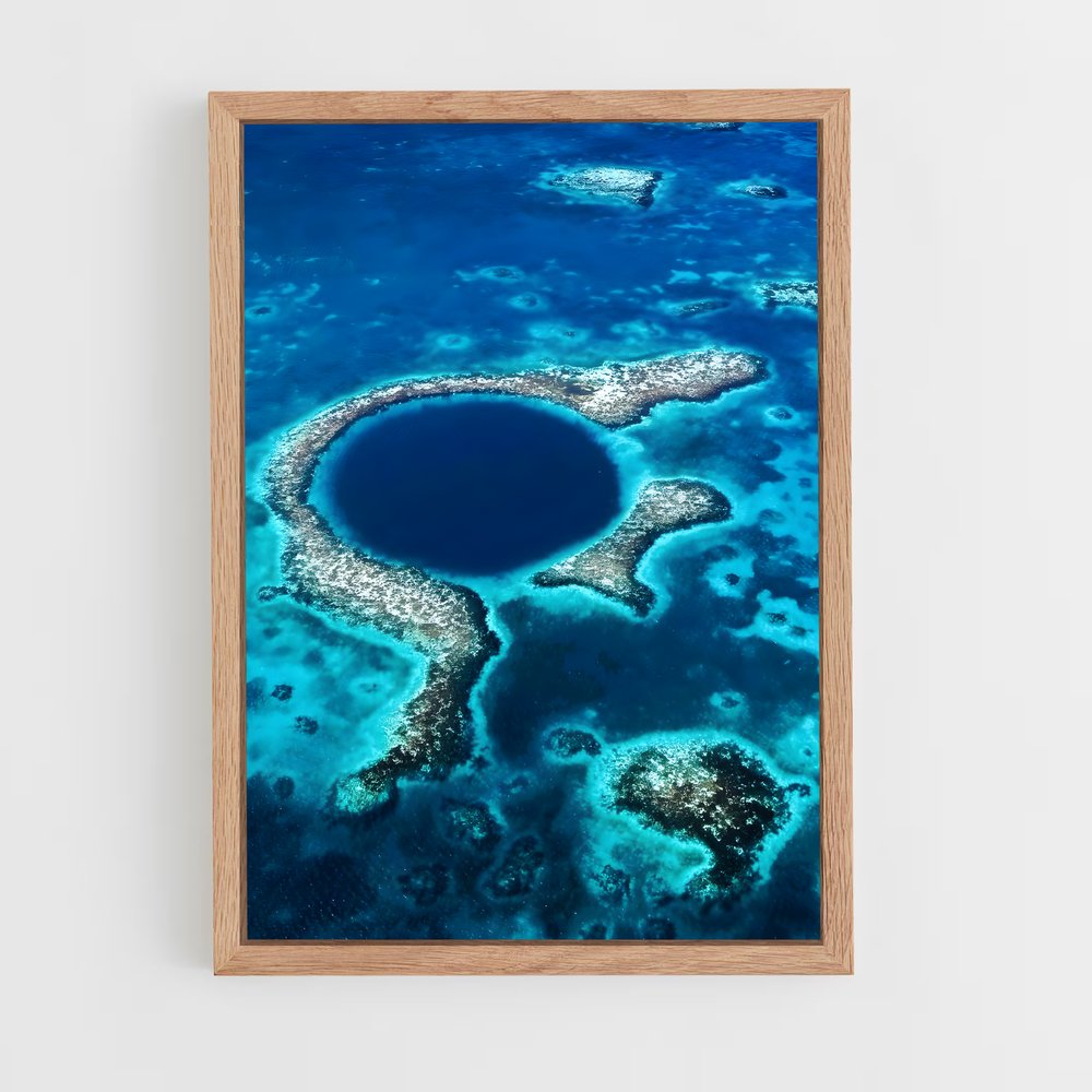ap-blue hole belize-1 cadre Bois clair