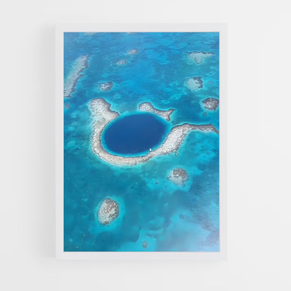 ap-blue hole belize-4 cadre Blanc