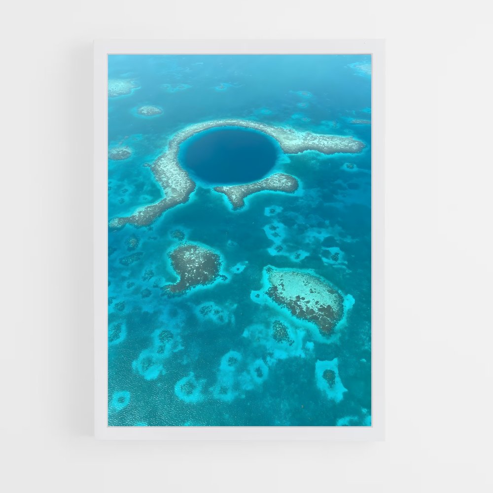 ap-blue hole belize-5 cadre Blanc