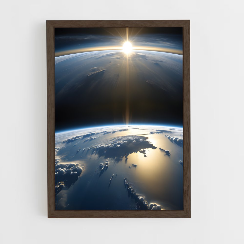 ap-blue marble-2 cadre Bois foncé