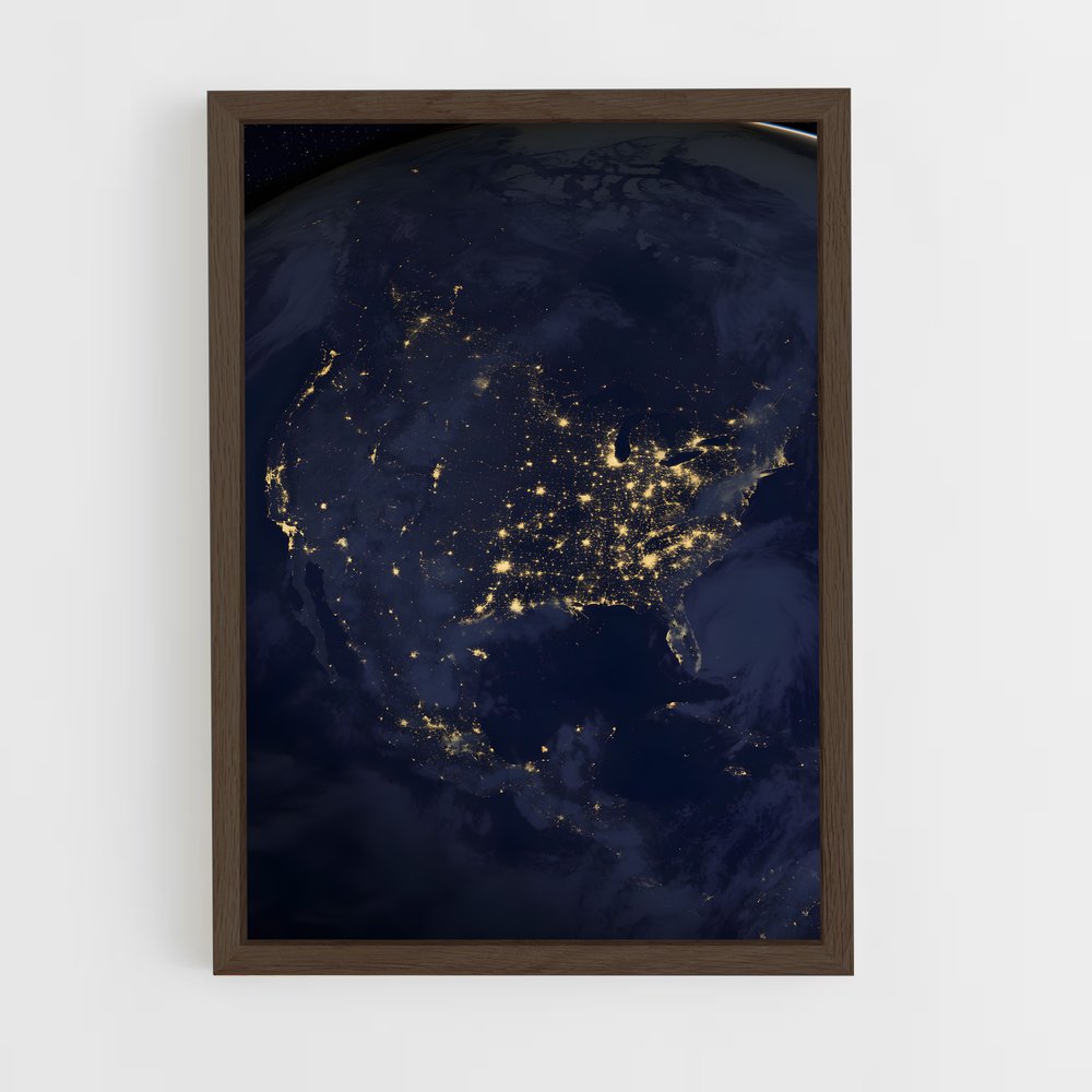 ap-blue marble-3 cadre Bois foncé
