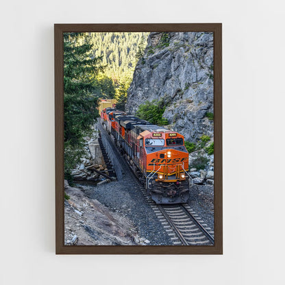 ap-bnsf railway-4 cadre Bois foncé