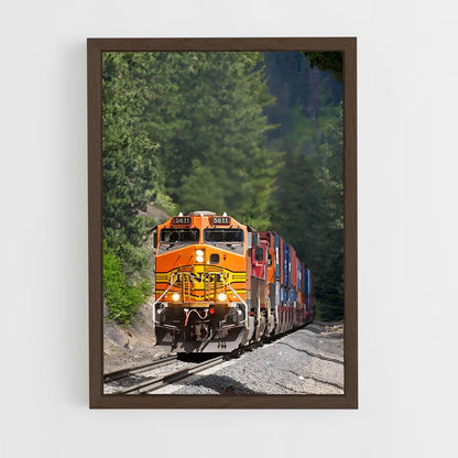 ap-bnsf railway-7 cadre Bois foncé