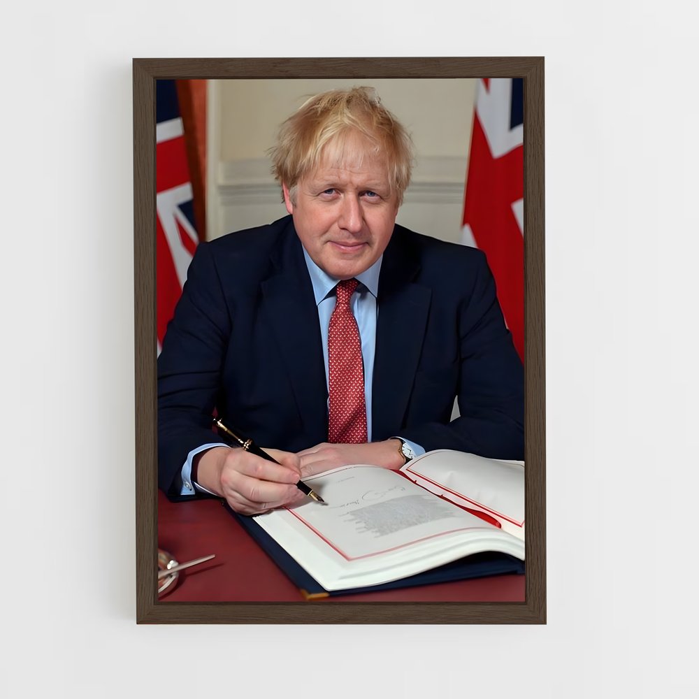 ap-boris johnson-2 cadre Bois foncé