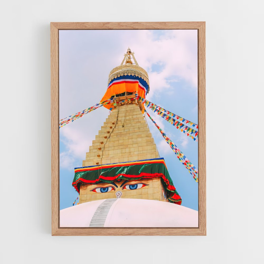 ap-boudhanath stupa-5 cadre Bois clair
