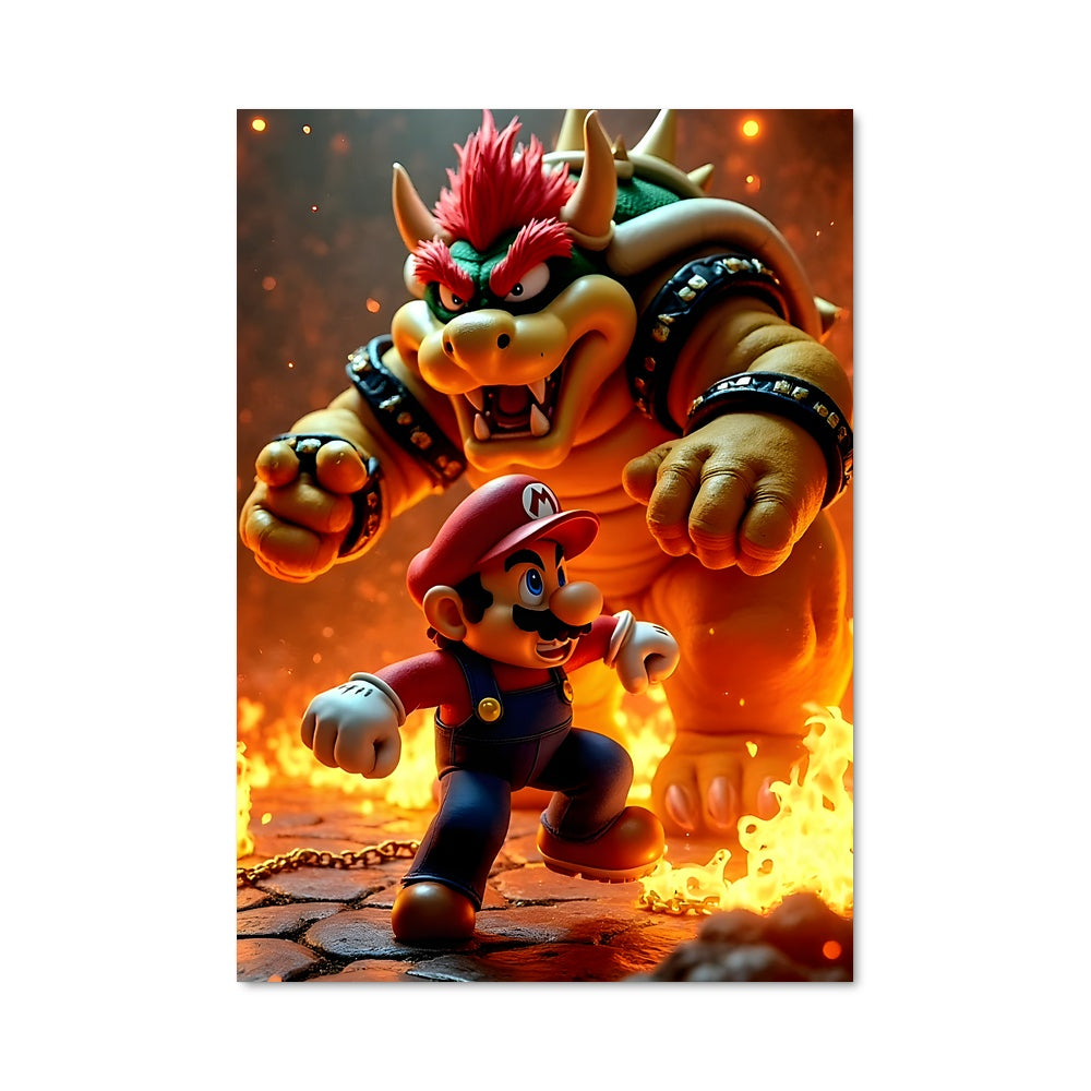 Poster Bowser en Flammes