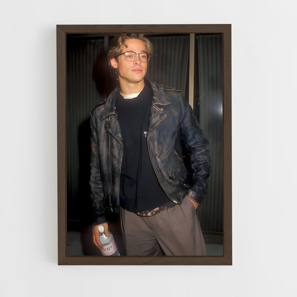 ap-brad pitt-8 cadre Bois foncé