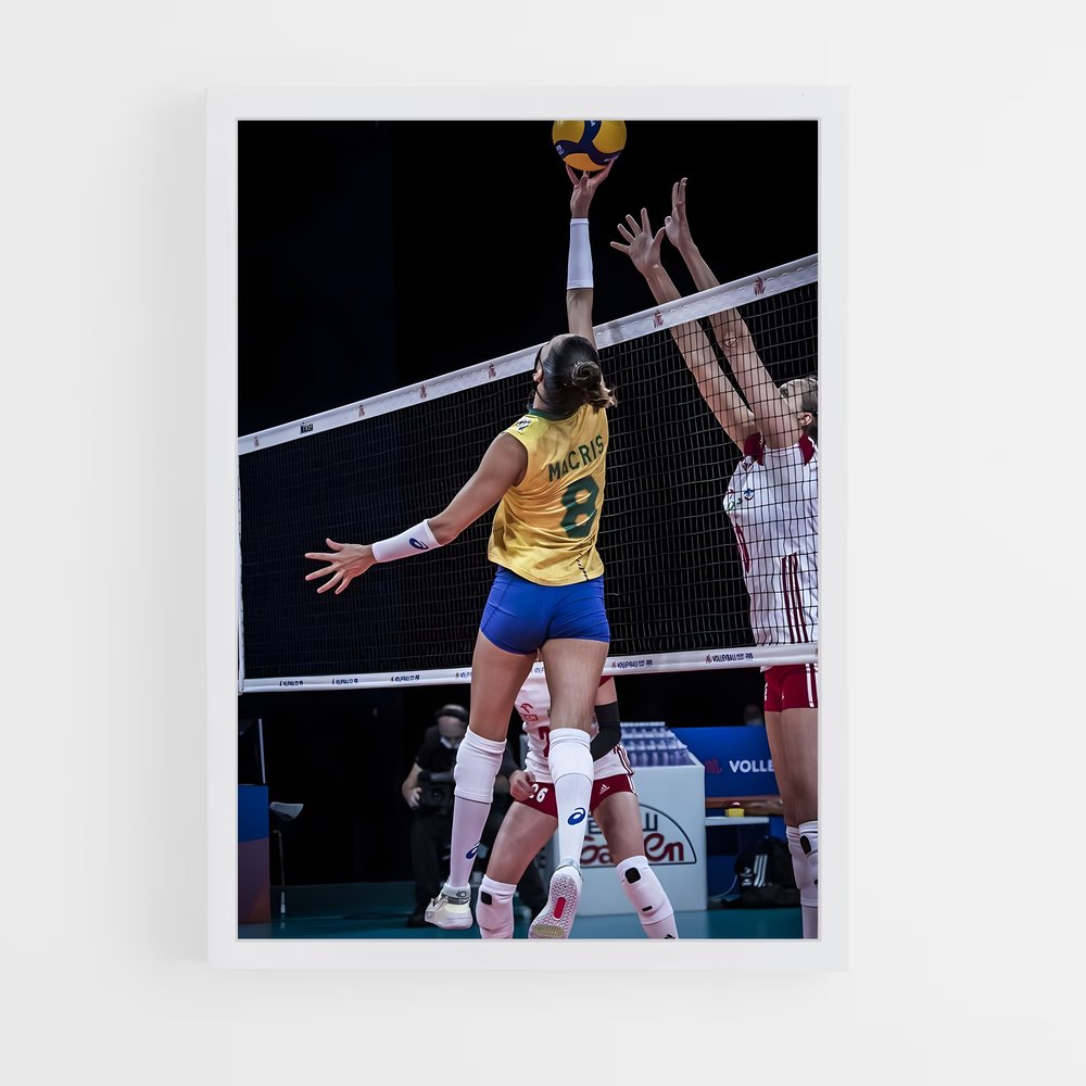 ap-brazil national volleyball team-3 cadre Blanc