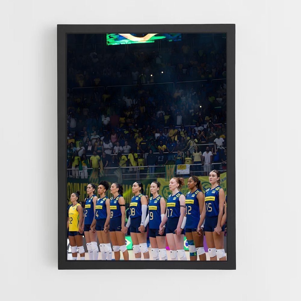 ap-brazil national volleyball team-4 cadre Noir
