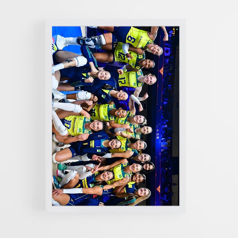 ap-brazil national volleyball team-6 cadre Blanc