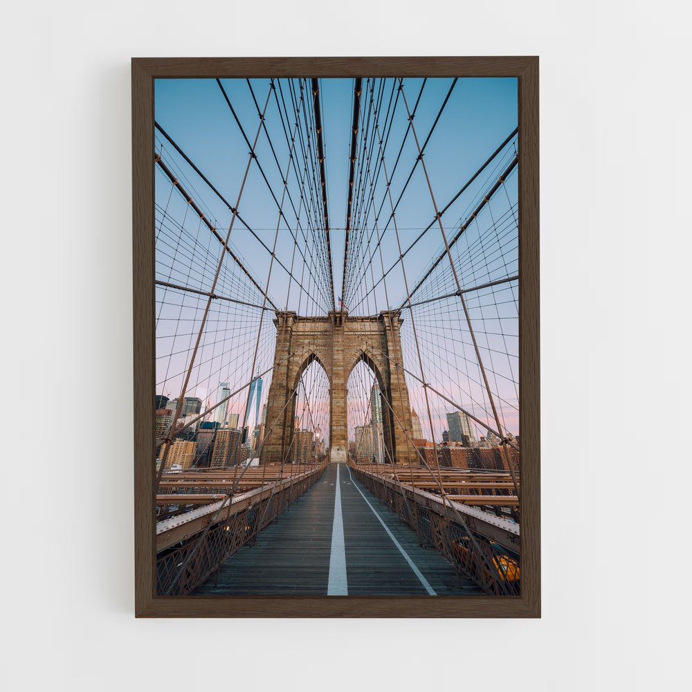 ap-brooklyn bridge-2 cadre Bois foncé