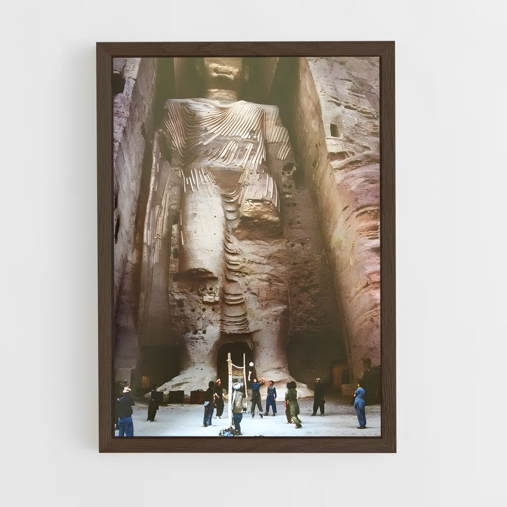 ap-buddhas of bamyan-4 cadre Bois foncé