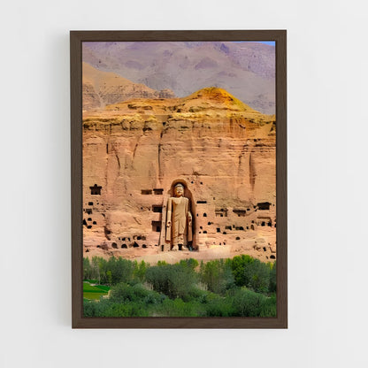 ap-buddhas of bamyan-9 cadre Bois foncé
